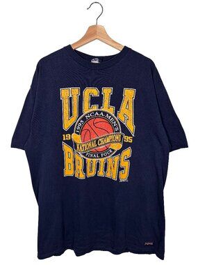 Vintage 1995 UCLA Bruins Final Four Championship T-shirt Navy Men's size XL